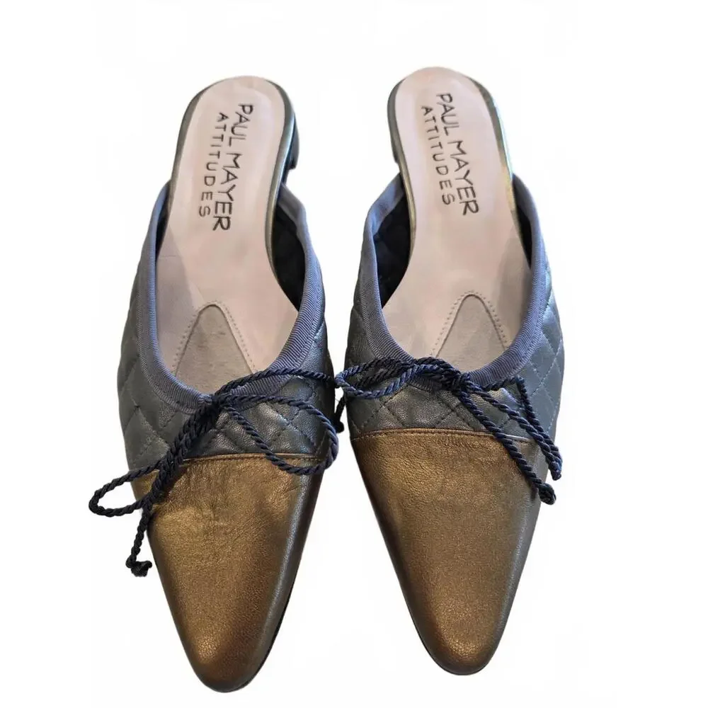 Paul Mayer Attitudes Quilted Slip-On Mule Shoe Size 8 NIB (New)‎